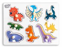 Medinė dėlionė Smily Play Dinosaurs SPW83802, 7 vnt., įvairių spalvų