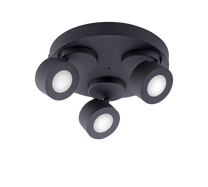 Valgusti lagi ja seinad Trio Sancho 850190332, LED, 3000 - 5000 °K, 3 x 3 W, must v. / must v.