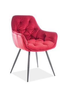 Ēdamistabas krēsls Modern Cherry Velvet, sarkana krās., 43 cm x 57 cm x 87 cm