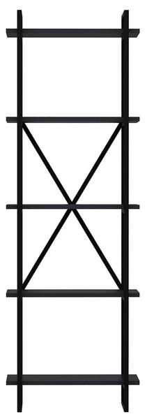 Pastatoma lentyna Kalune Design Elston 600 2, antracito sp./juoda sp., 180 cm x 60 cm x 34 cm