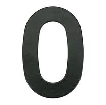 Durų numeris "0" Haushalt MB-0, 14.6 cm x 9.4 cm, metalas/geležis, matinė juoda sp.