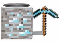 Чашка Paladone Minecraft Pickaxe 3D, серый цв., 550 мл