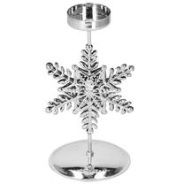 Žvakidė Springos Snow CA1054, metalas, 17 cm, sidabro sp.