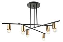 Valgusti rippuv Italux Normani MDM3658/6, E27, 6 x 60 W, pruun v./must v. / pruun v.