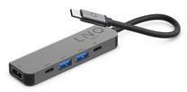 Adapteris Linq 5in1 2xUSB 3.0 USB-C USB-C PD HDMI