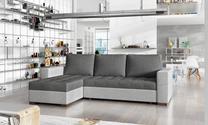 Kampinė sofa Newark Sawana 05, Sawana 21, pilka sp., 150 x 237 cm x 90 cm