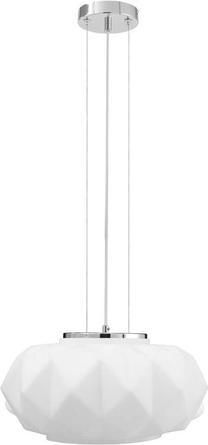 Valgusti rippuv Terra, E27, 1 x 60 W, valge v. / kroom v.