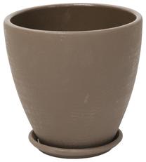 Paliktnis Home4you, keramika, Ø 17 cm, brūna krās.