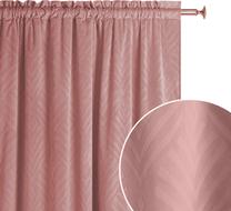 Naktinė užuolaida Room99 Leafly, rožinė sp., 140 cm x 280 cm