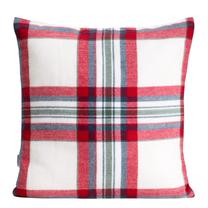 Kalėdinis dekoratyvinės pagalvėlės užvalkalas Homla Checksy 758232, balta/raudona/žalia, 45 cm x 45 cm