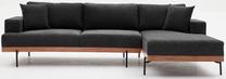 Kampinė sofa Hanah Home Liva 825BLC2812, antracito sp., dešininė, 76 x 227 cm x 94 cm