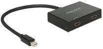 Adapteris Delock Mini DisplayPort male, HDMI 19 pin female x 2, 0.3 m