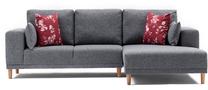 Kampinė sofa Hanah Home Franz 825BLC1390, pilka sp., dešininė, 167 x 235 cm x 87 cm