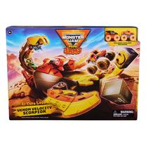 Autotrase Monster Jam Mini Jams Venom Velocity Scorpion 6069752, dzeltena krās./oranža krās./pelēka krās.