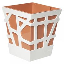 Puķu pods MOSQU717 607, plastmasa, 17 cm x 17 cm, Ø 17 cm, brūna krās.