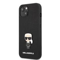 Чехол для телефона Karl Lagerfeld Saffiano Ikonik, черный цв., Apple
