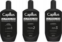 Набор средств по уходу за волосами Capillus Ultraliss Progressive System, 3 шт., 400 мл