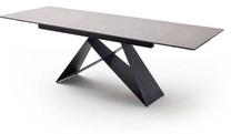 Valgomojo stalas išskleidžiamas MC Akcent Kobe, šviesiai pilka sp., 160 - 240 cm x 90 cm x 75 cm