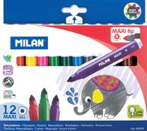 Flomasteriai Milan, vienpusiai, 12 vnt.