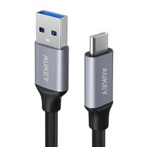 Laidas Aukey, USB Type C/USB, juoda sp.