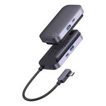 Dokstacija Baseus PadJoy HUB Type-C to USB3.0 + HDMI + Type-C + 3,5mm, 0.15 m, pelēka krās.