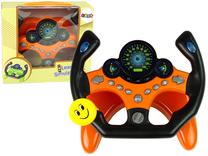 Образовательный руль Lean Toys Learning Simulate Driver, 6 см, черный цв./oранжевый цв.
