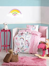 Vaikiškas patalynės užvalkalų komplektas Mijolnir Unicorn 129CTN3020, balta sp./rožinė sp./žydra sp., 100 x 150 cm