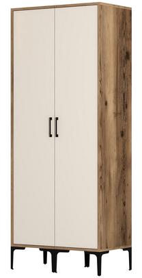 Spinta Kalune Design Kumsal SS, kreminė sp./riešuto sp., 47.5 cm x 80 cm x 201.4 cm