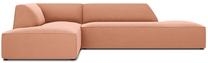 Kampinė sofa Micadoni Home Ruby Modular 4 Seats, rožinė sp., kairinė, 273 x 180 cm x 69 cm