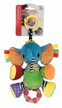Rotaļlietas ratiem Infantino Pendant Elephant With A Rattle