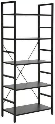 Pastatoma lentyna Loft R5, juoda sp., 146 cm x 30 cm x 60 cm