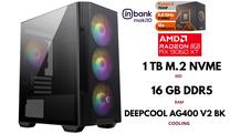 Stacionārs dators GameRoom AMD Ryzen 5 7500F, 1 TB, DDR5 16 GB, M.2 PCIe SSD 1 TB, AMD Radeon RX 9060 XT 8 GB
