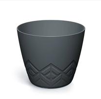 Gėlių vazonas Prosperplast ARECO DARE200-446U, plastikinis, Ø 19.8 cm, pilka sp.