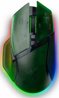 Belaidė žaidimų pelė Razer Basilisk V3 Pro 35K Phantom Edition (RZ01-05240300-R3G1), 2.4 ghz / bluetooth / usb, žalia sp.