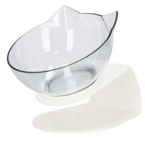 Statīvs ar bļodiņām sunim Springos Cat Bowl, 0.5 l, 13 cm x 13 cm x 15 cm, caurspīdīga krās./balta krās.