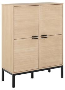 Spintelė Kensington, juoda/rusva, 40 cm x 91 cm x 120 cm