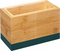 Stalo įrankių dėklas 5five Simply Smart Cutlery Organizer, 18 cm x 10 cm x 12 cm, bambukas, ruda sp./žalia sp.