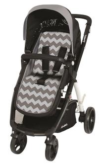 Ieliktnis ratiņiem CuddleCo Liner Zig Zag, balta krās./pelēka krās.