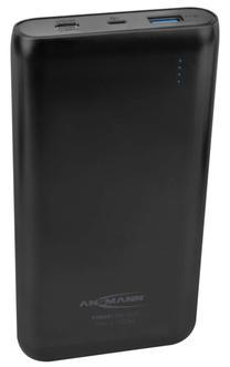 Lādētājs-akumulators (Power bank) Ansmann, 20000 mAh, melna krās.