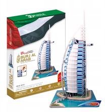 3D dėlionė Cubicfun Burj Al Arab, 41.4 cm x 27.4 cm, 101 vnt., įvairių spalvų