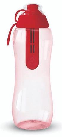 Ūdens pudele Dafi Filter, sarkana krās., plastmasa, 0.3 l