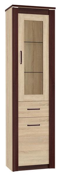 Vitrina ML Meble Oliwier 06, ruda sp., 55 cm x 41 cm x 202 cm