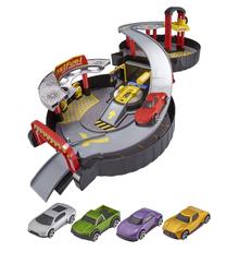 Автомобильная трасса HTI Teamsterz Parking Garage, черный цв./желтый цв./зеленый цв.
