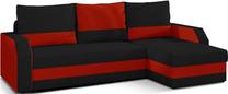 Kampinė sofa Giulio Alova 04, Alova 46, juoda sp., 150 x 237 cm x 90 cm