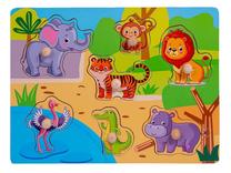 Medinė dėlionė Smily Play Zoo SPW83613, 7 vnt.