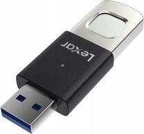USB atmintinė Lexar JumpDrive Fingerprint F35Pro, juoda sp./sidabro sp., 64 GB
