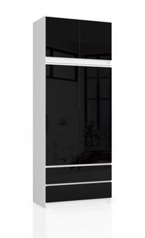 Spinta Akord Furniture Factory S90, juoda sp., 50.4 cm x 90.4 cm x 235 cm