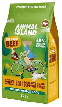 Sausas šunų maistas Animal Island, jautiena, 12 kg