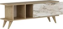 ТВ стол Kalune Design Liberty, дубовый цв./белый цв., 120 см x 45 см x 30 см