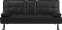 Sofa-lova Beliani Roxen, juoda sp., 81 x 168 cm x 77 cm